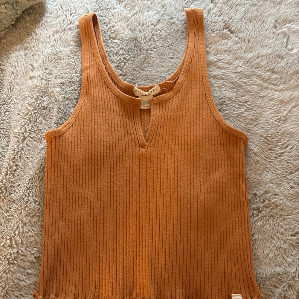 Billabong Women's Ribbed Tank Top - Rust